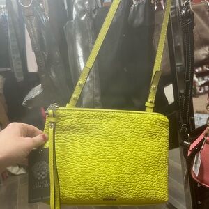 Vince Camuto Lime Green Leather Crossbody Bag